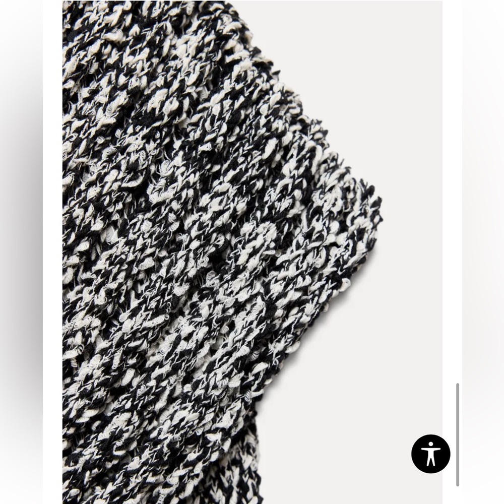 Zara ASYMMETRIC KNIT TOP Size Large NWT - Picture 5 of 7